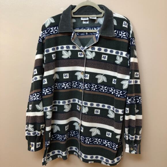 Capacity Knits Fleece Shirt Jacket Women's Large - Picture 1 of 12